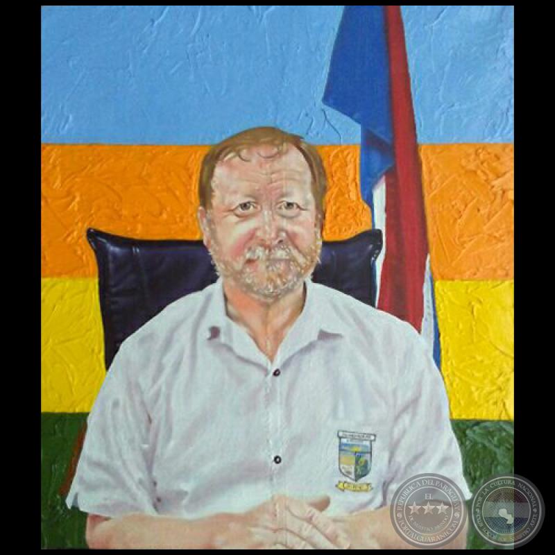 Lauro Becker - Ex Intendente de la Ciudad de Obligado - Pintura de Francis Yampey